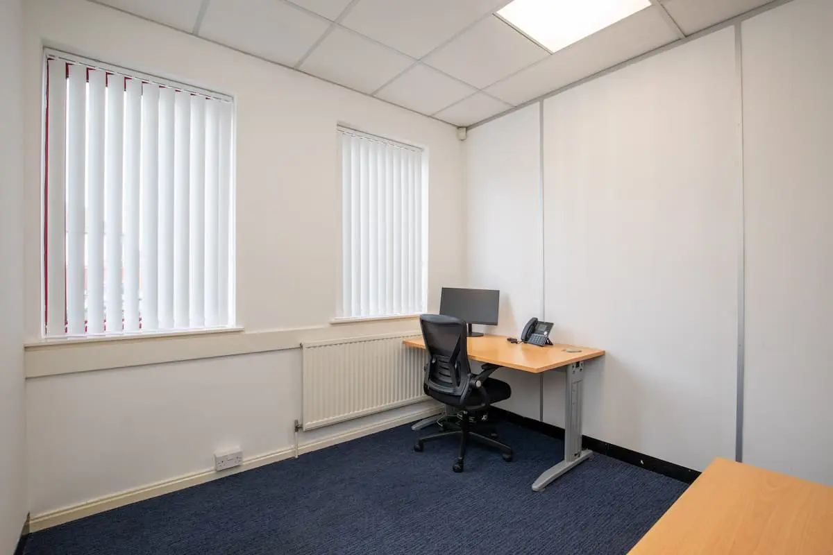 Two person office at Alexandra Gate Business Centre Cardiff — desk and workspace view